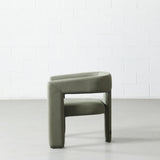 MEZE - Chaise longue en tissu vert