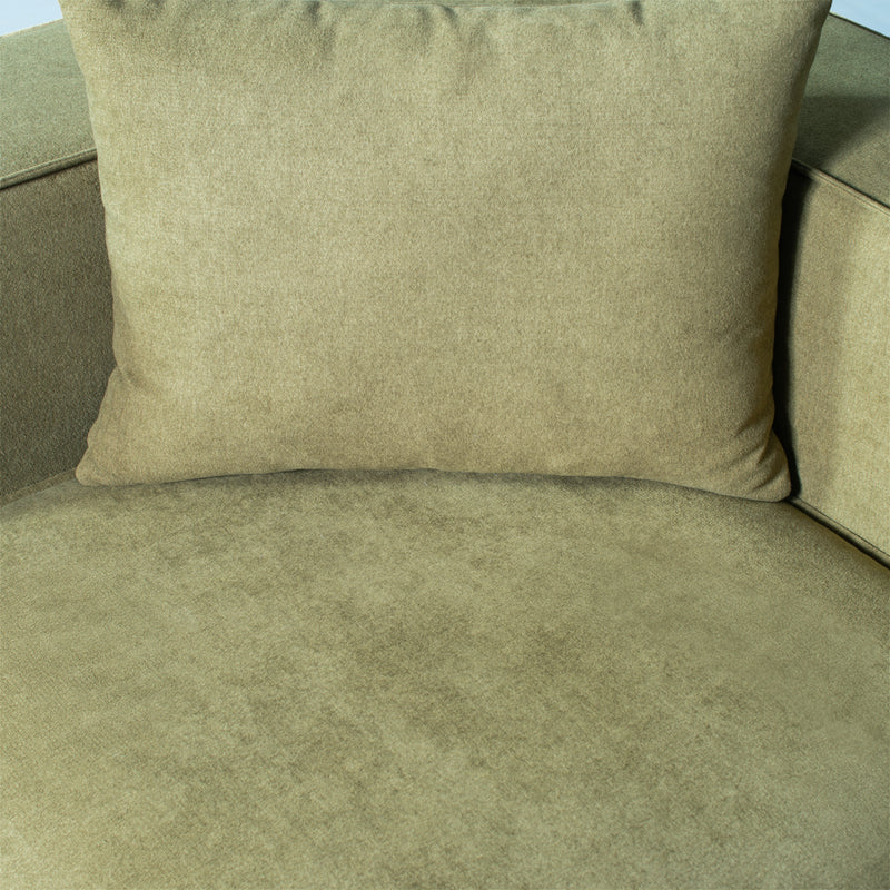 MASON - Module de chaise d'angle en tissu vert