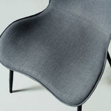 ALABAMA - Chaise de salle à manger en tissu gris
