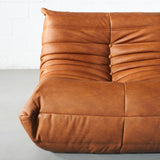 KABINE - Module de fauteuil lounge en cuir végan marron