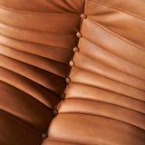 KABINE - Module de chaise d'angle en cuir végan marron