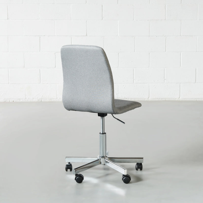 AMANDA - Chaise de bureau en tissu gris