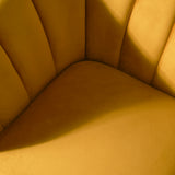 AUDREY - Chaise longue en velours moutarde