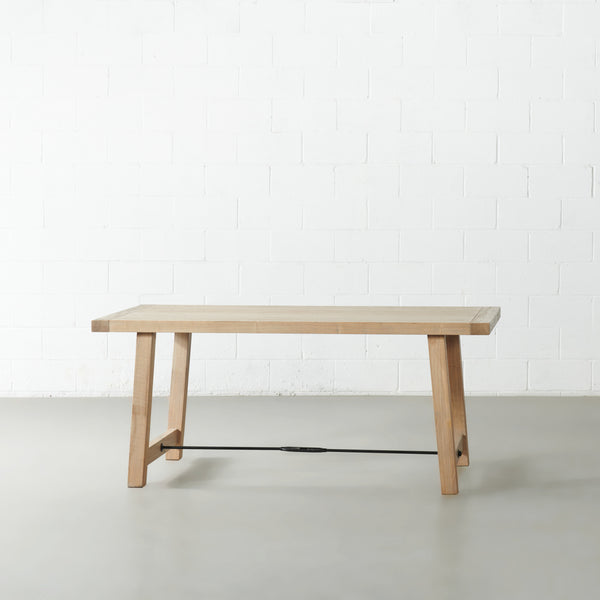 CONTRYSIDE - Table de salle à manger fermière en bois de chêne