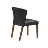 ALICIA - Chaise de salle à manger en cuir noir