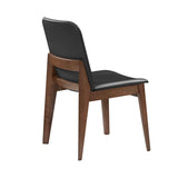 HARRIS - Chaise de salle à manger en cuir noir