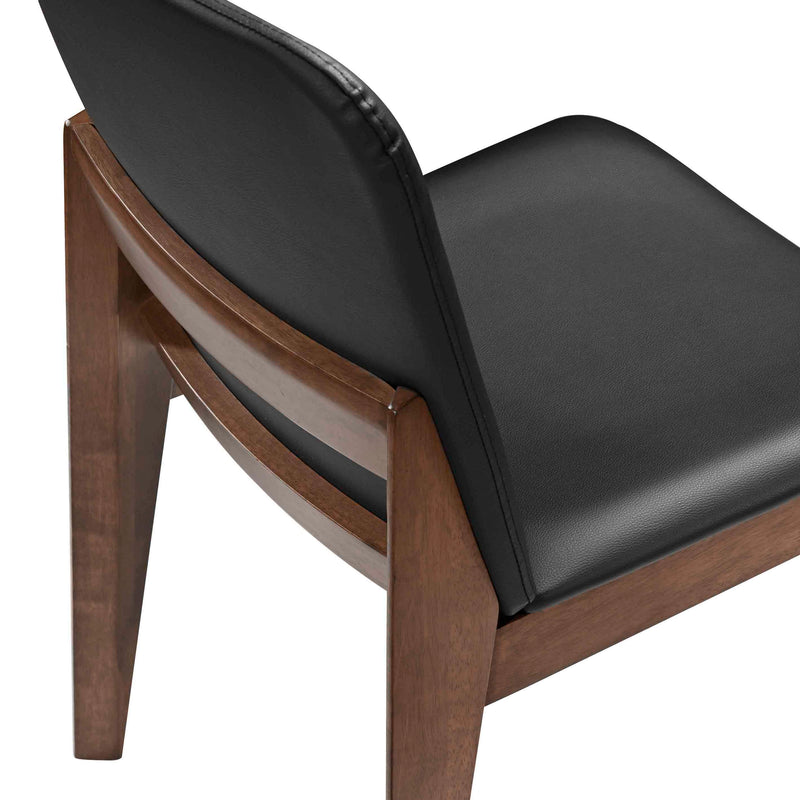 HARRIS - Chaise de salle à manger en cuir noir