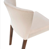 ALICIA - Chaise de salle à manger en tissu beige