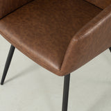 MILAN - fauteuil vintage en cuir marron