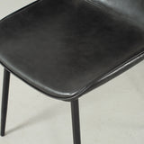 MONROE - chaise de salle à manger en cuir noir