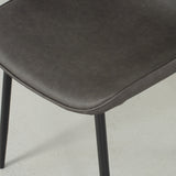 MONROE - chaise de salle à manger en cuir gris
