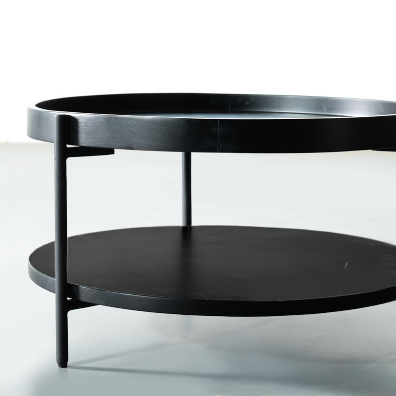 PAVIA - Table basse en acacia noir