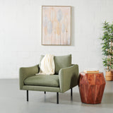 MAPLETON - Chaise en tissu vert