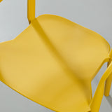 MILLS - Chaise à accoudoirs jaune