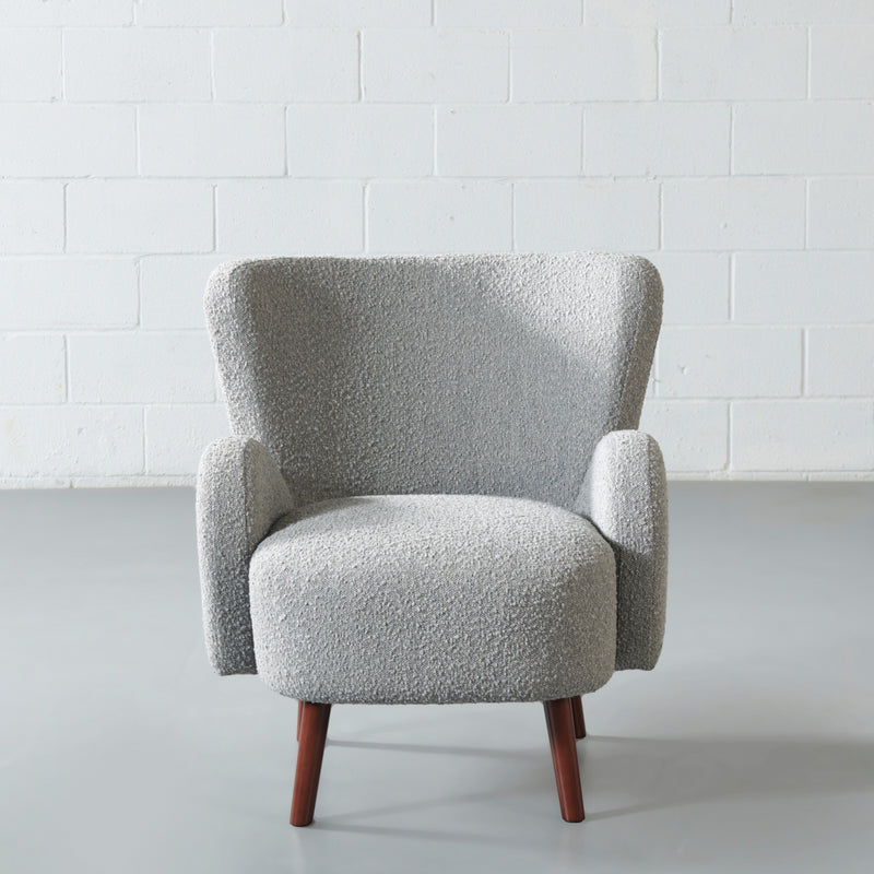 COSTA - Chaise en tissu gris