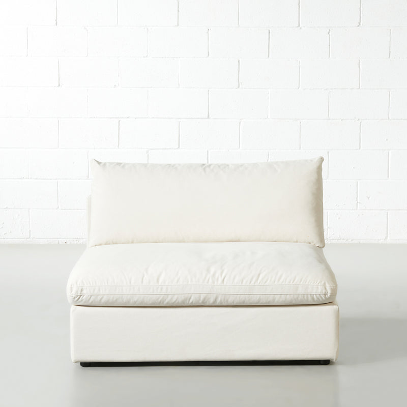 COSMIC - Module de chaise sans bras en tissu crème
