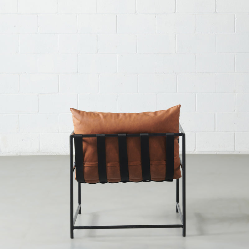 KYOTO - Chaise en cuir végétal brun