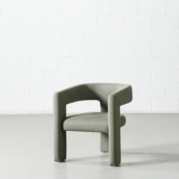 Chaise en tissu MEZE (vert)