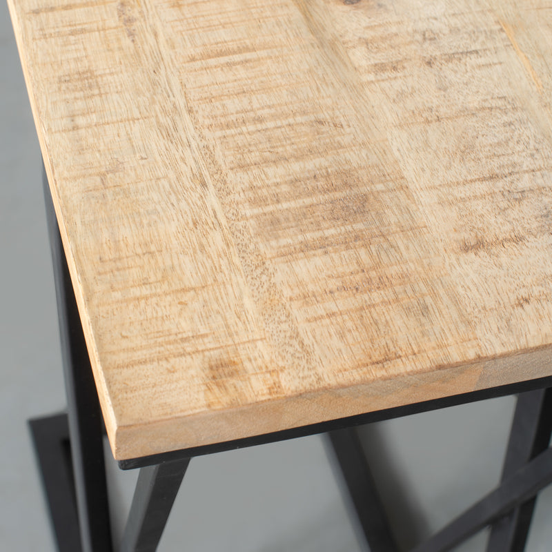 LUCAS - Table d'appoint en bois de manguier naturel