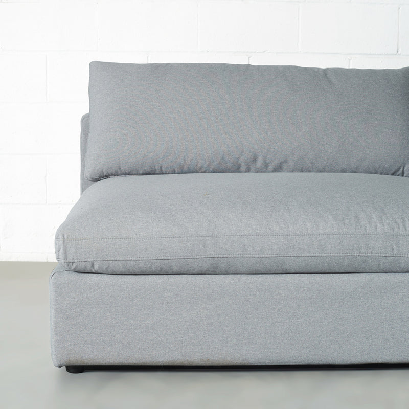 COSMIC - Module de chaise sans bras en tissu gris