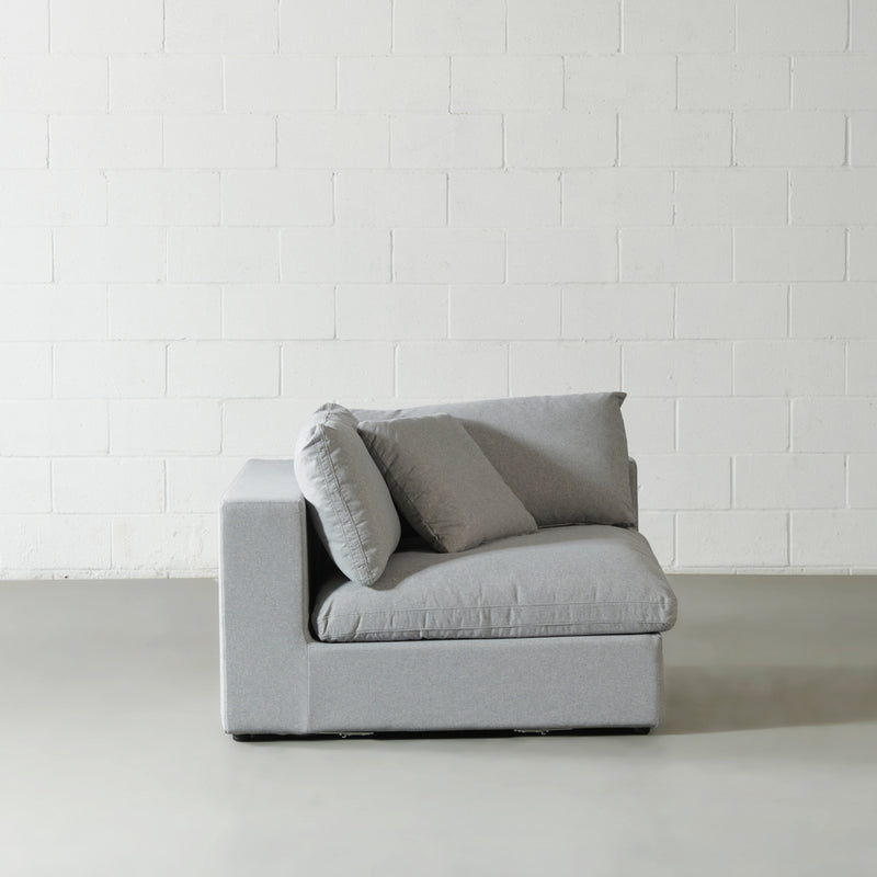 COSMIC - Module de chaise d'angle en tissu gris