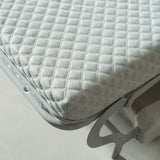 EVA - Canapé-lit sectionnel en tissu gris avec matelas à mémoire de forme et rangement - Gauche