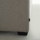 EVA - Canapé-lit sectionnel en tissu gris avec matelas à mémoire de forme et rangement - Gauche