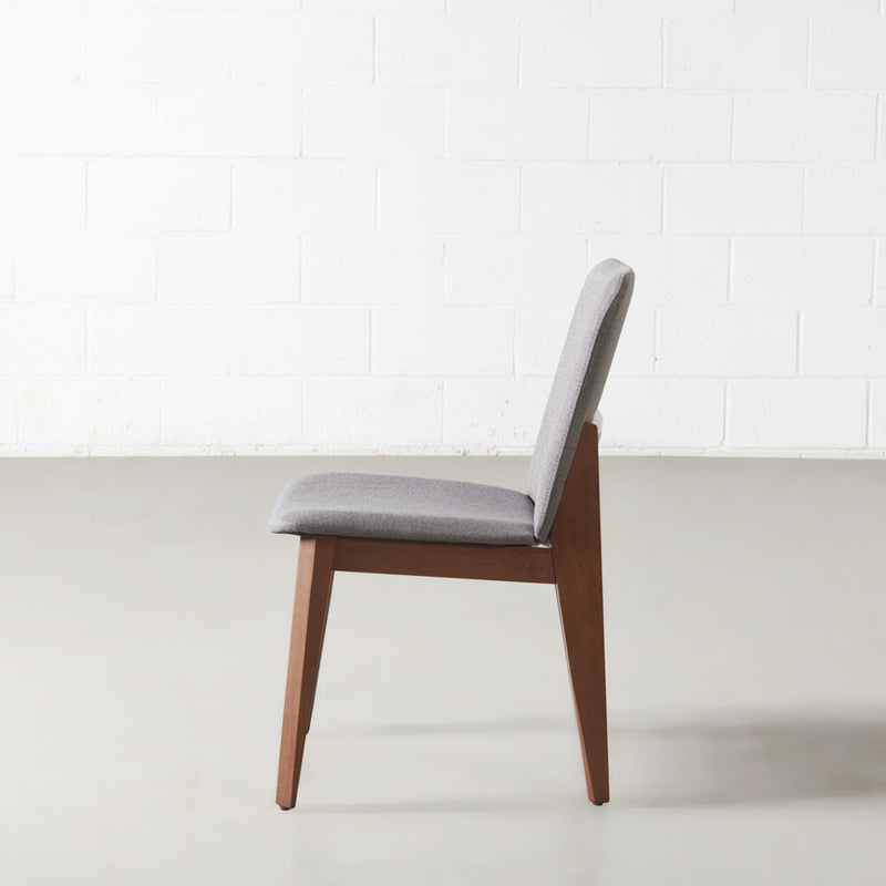 HARRIS - Chaise de salle à manger en tissu gris