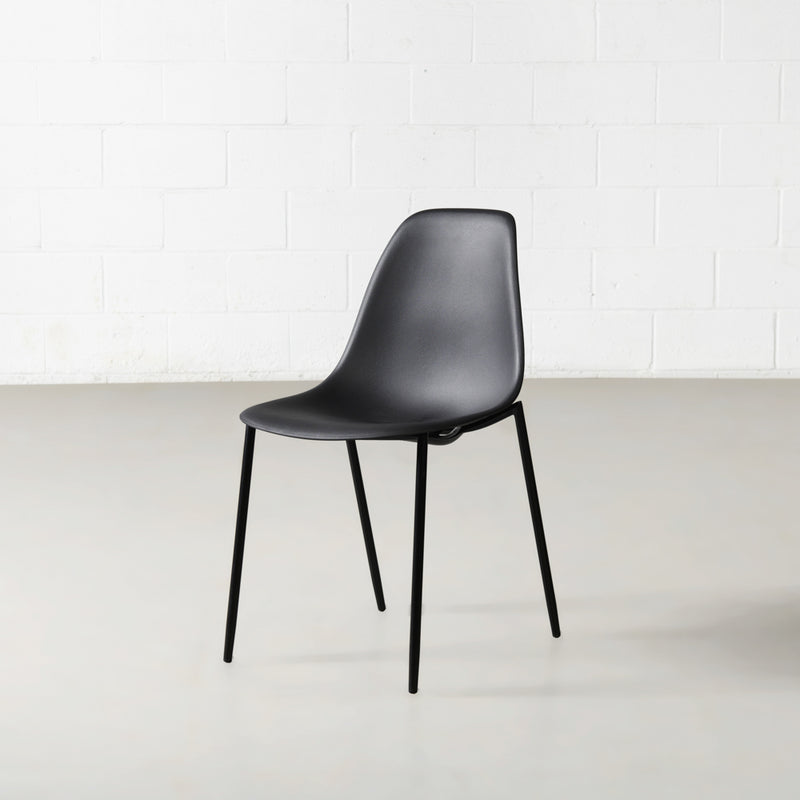 ELLEN - Chaise de salle à manger noire