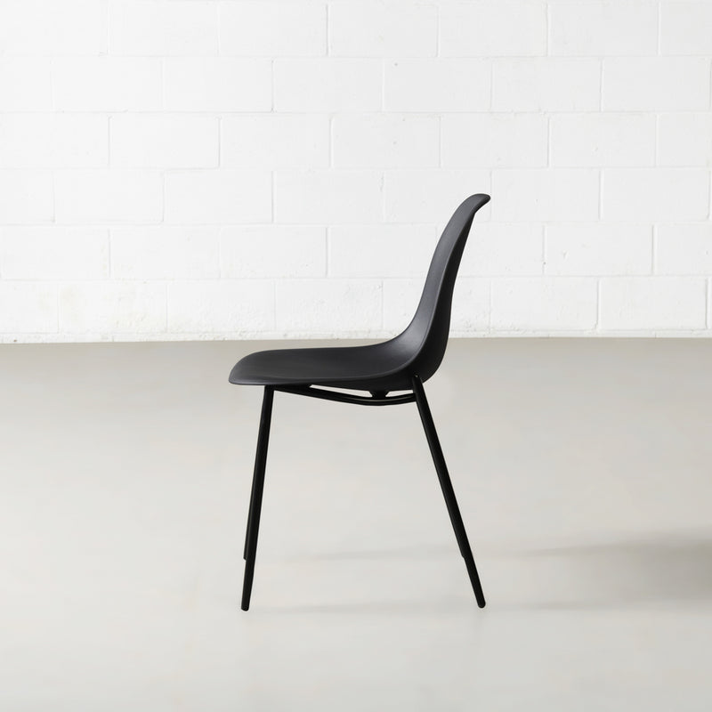 ELLEN - Chaise de salle à manger noire