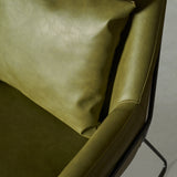 BROOK - Chaise longue en cuir vert