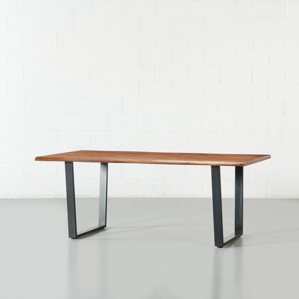 CARIBOO - table en bois de Palissandre avec pieds X noirs