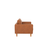 FONDA - Brown Vegan Leather Chair