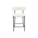 SAMANTHA - Cream Boucle Fabric Counter Stool