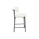 SAMANTHA - Cream Boucle Fabric Counter Stool