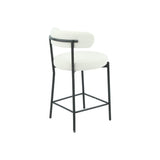 SAMANTHA - Cream Boucle Fabric Counter Stool