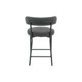 SAMANTHA - Black Boucle Fabric Counter Stool