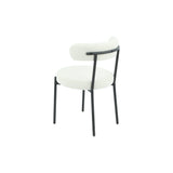 SAMANTHA - Cream Boucle Fabric Dining Chair