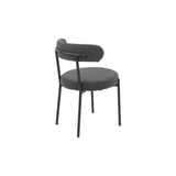 SAMANTHA - Black Boucle Fabric Dining Chair