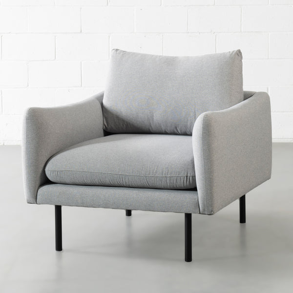 MAPLETON - Chaise en tissu gris