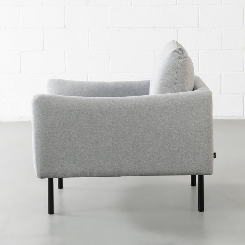 MAPLETON - Chaise en tissu gris