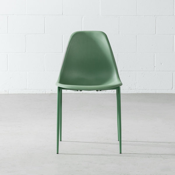 ELLEN - Chaise de salle à manger verte