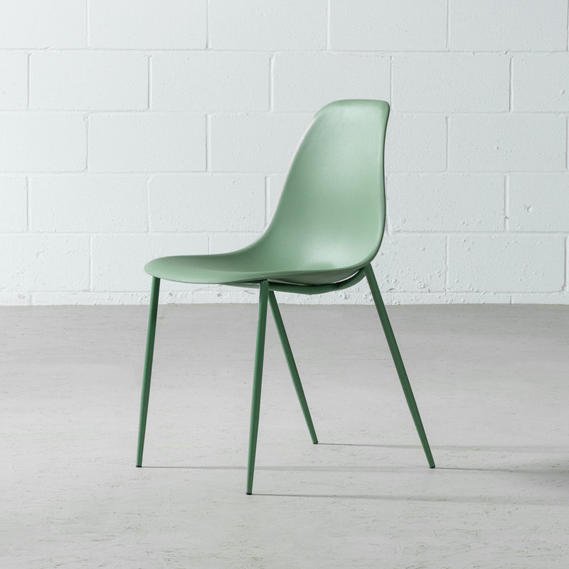 ELLEN - Chaise de salle à manger verte