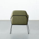 BROOK - Chaise longue en cuir vert