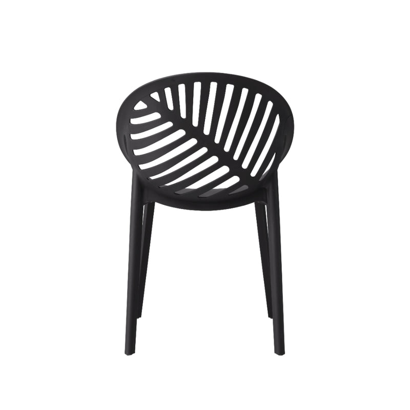 FOLIAGE - Chaise en plastique noir résistant aux UV
