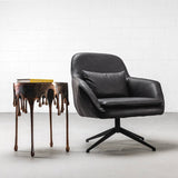 DIOR - chaise longue en cuir noir