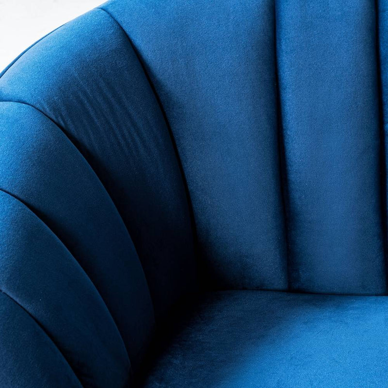 AUDREY - Canapé en tissu bleu