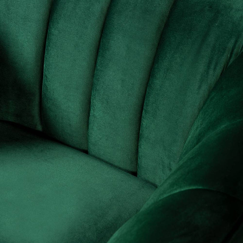 AUDREY - chaise en velours vert