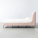 MEREDITH - Pink Velvet Bed - Wazo Furniture