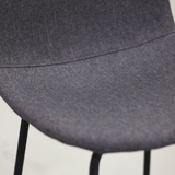 MILAN - Dark Grey Fabric Bar Stool (65 cm +75 cm) - Wazo Furniture